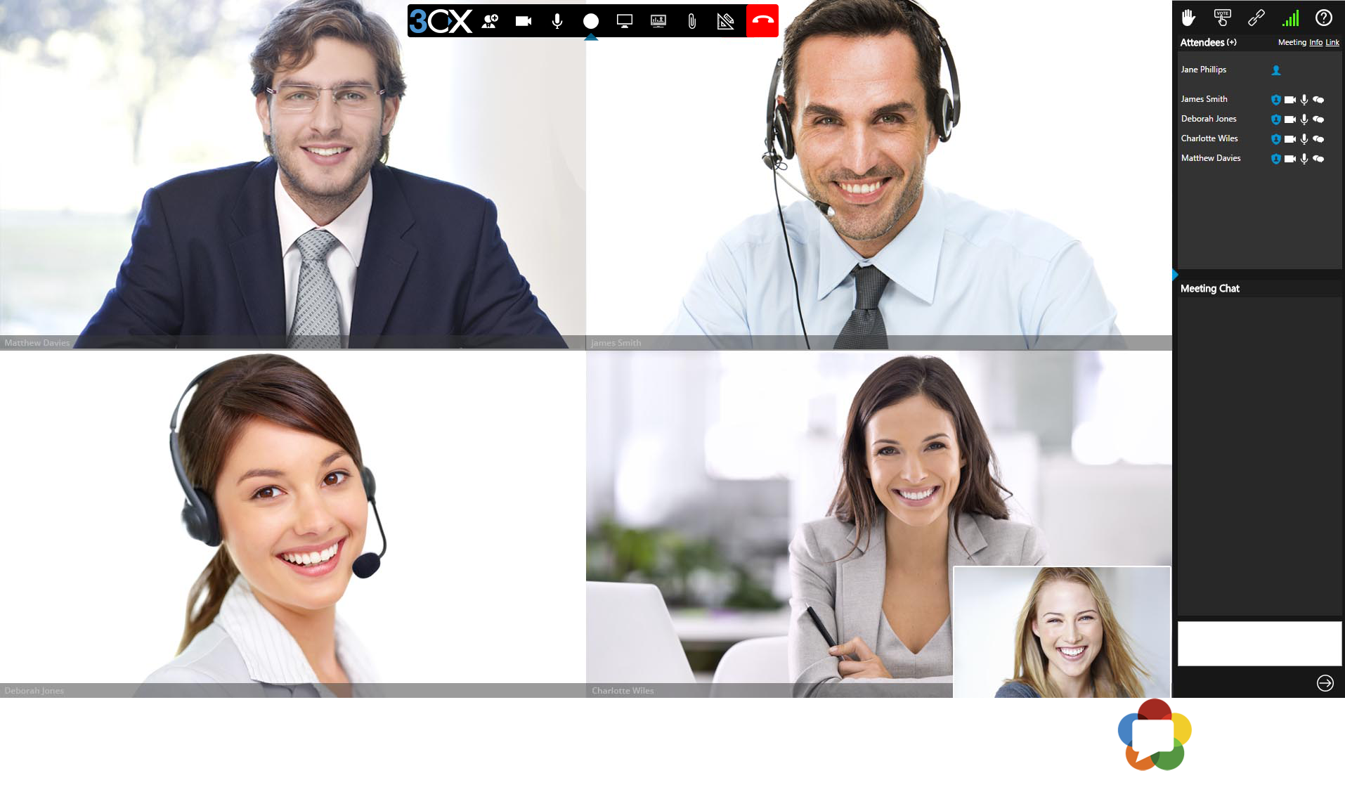 3CX web client interface