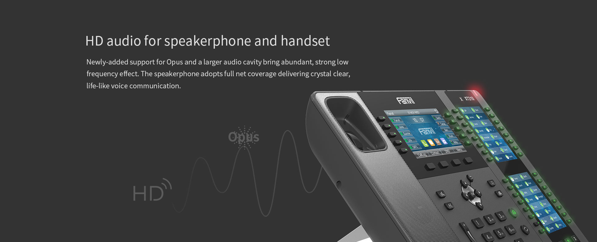 Fanvil X210 DSS screen close-up